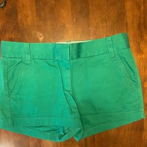 J. Crew Green Chino Shorts